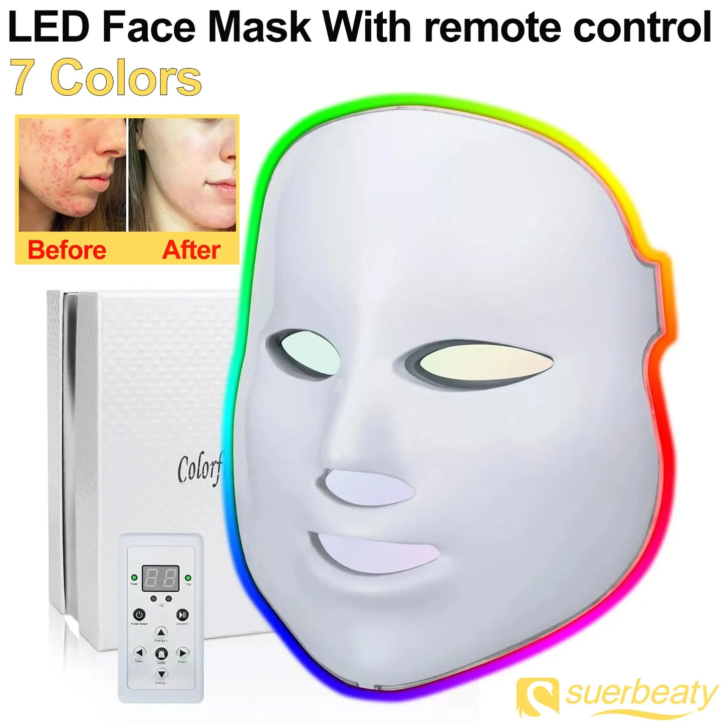 MASQUE FACIAL LED™ - Révélez Votre Éclat Naturel avec une Technologie Avancée!